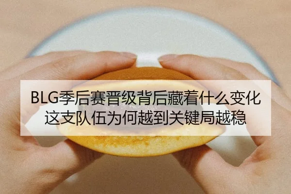 BLG季后赛晋级背后藏着什么变化 这支队伍为何越到关键局越稳